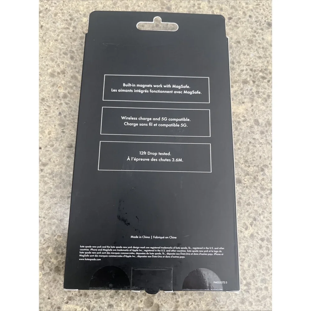 Kate Spade iPhone 17e, 16e, 15, 14, 13 Protective Case MagSafe Brown Black NIB